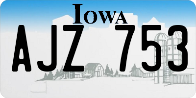 IA license plate AJZ753