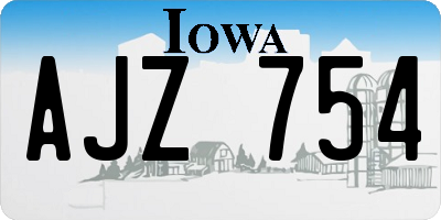IA license plate AJZ754