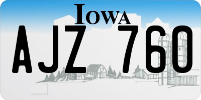 IA license plate AJZ760