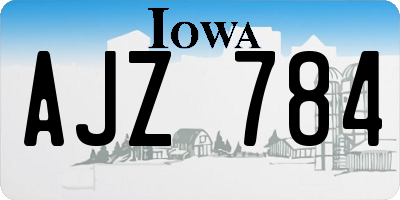 IA license plate AJZ784