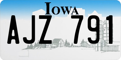 IA license plate AJZ791