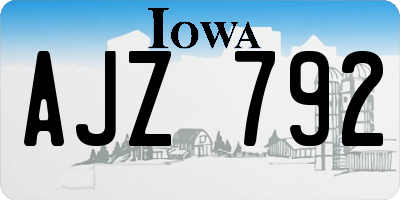 IA license plate AJZ792
