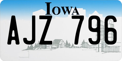 IA license plate AJZ796