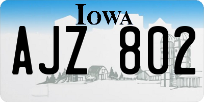 IA license plate AJZ802