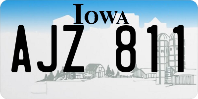 IA license plate AJZ811