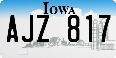 IA license plate AJZ817