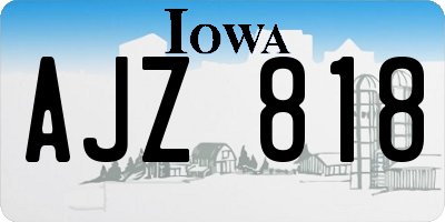 IA license plate AJZ818