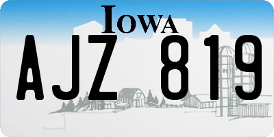 IA license plate AJZ819