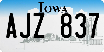 IA license plate AJZ837