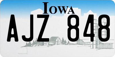 IA license plate AJZ848
