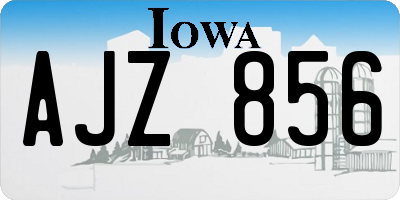IA license plate AJZ856