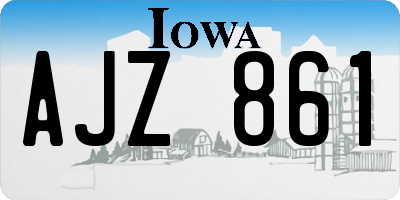 IA license plate AJZ861