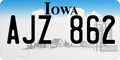 IA license plate AJZ862