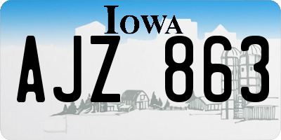 IA license plate AJZ863