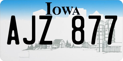 IA license plate AJZ877