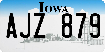 IA license plate AJZ879