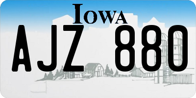 IA license plate AJZ880
