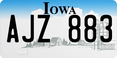 IA license plate AJZ883