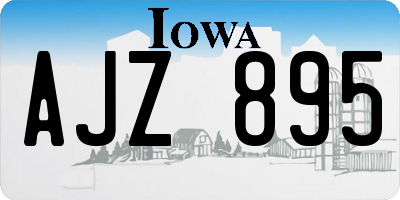 IA license plate AJZ895