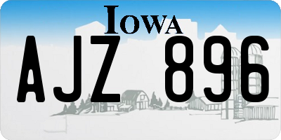 IA license plate AJZ896