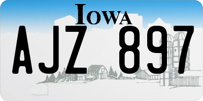 IA license plate AJZ897