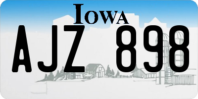 IA license plate AJZ898