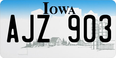 IA license plate AJZ903