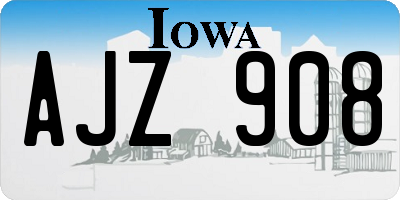 IA license plate AJZ908