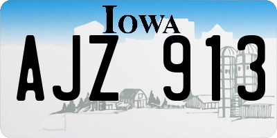 IA license plate AJZ913