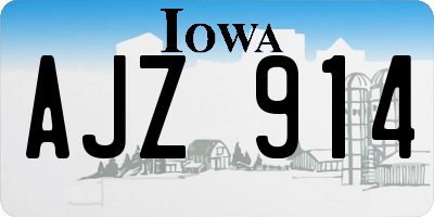 IA license plate AJZ914