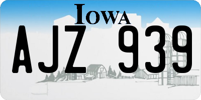 IA license plate AJZ939