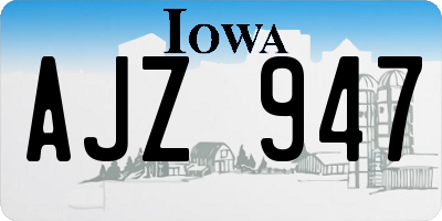 IA license plate AJZ947