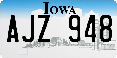 IA license plate AJZ948