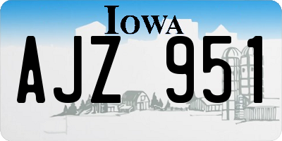 IA license plate AJZ951