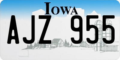 IA license plate AJZ955