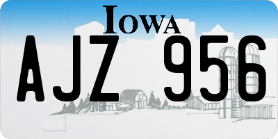 IA license plate AJZ956