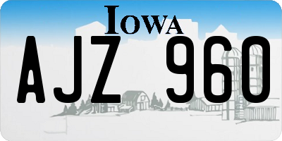 IA license plate AJZ960