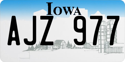 IA license plate AJZ977