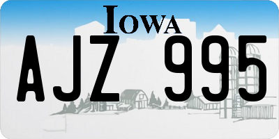 IA license plate AJZ995