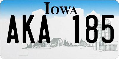 IA license plate AKA185