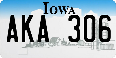 IA license plate AKA306