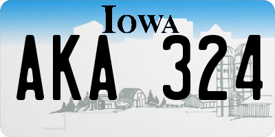 IA license plate AKA324