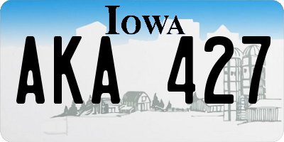 IA license plate AKA427