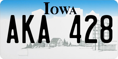 IA license plate AKA428