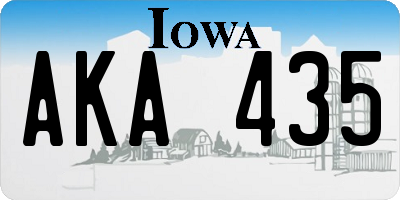 IA license plate AKA435