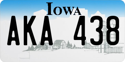 IA license plate AKA438