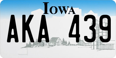 IA license plate AKA439