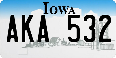 IA license plate AKA532