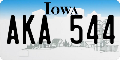 IA license plate AKA544