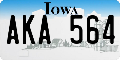 IA license plate AKA564